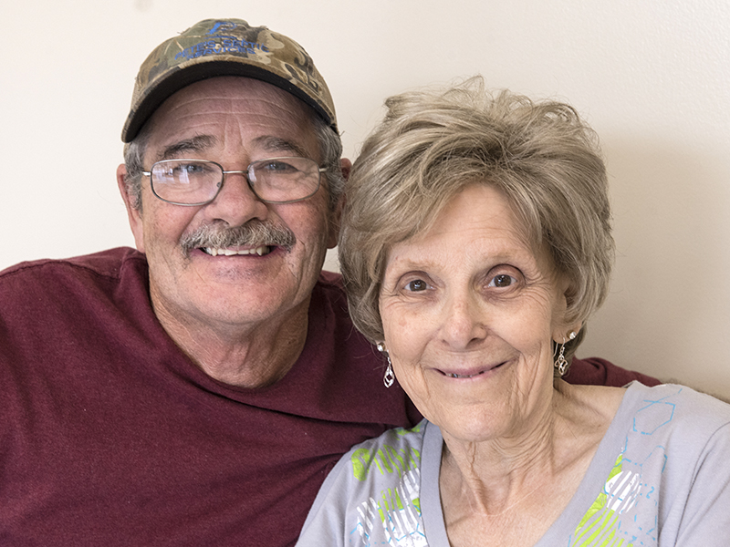 Richard and Joyce Cupit of Natchez say the wig she received has helped her feel more confident in public.